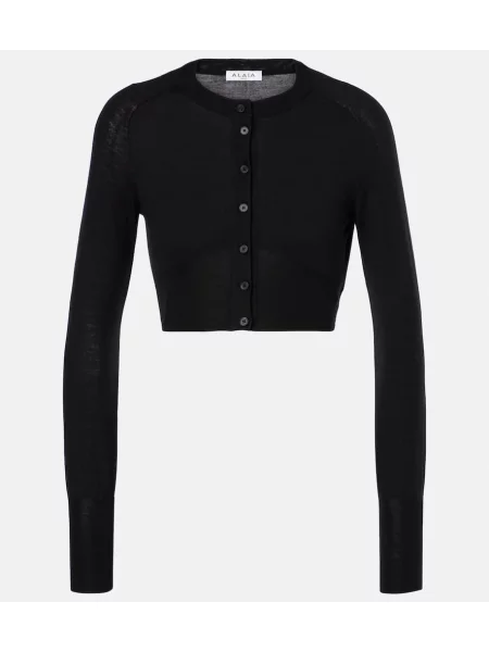 Cropp cardigan Alaïa de lână negru