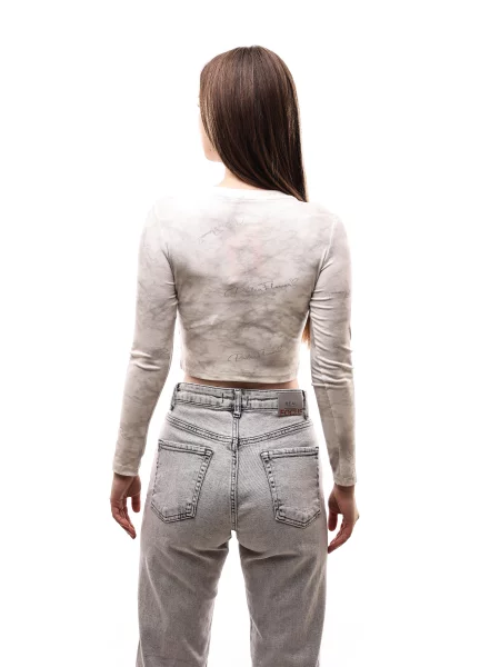 Лонгслів LUMO молочний віскоза/поліестер