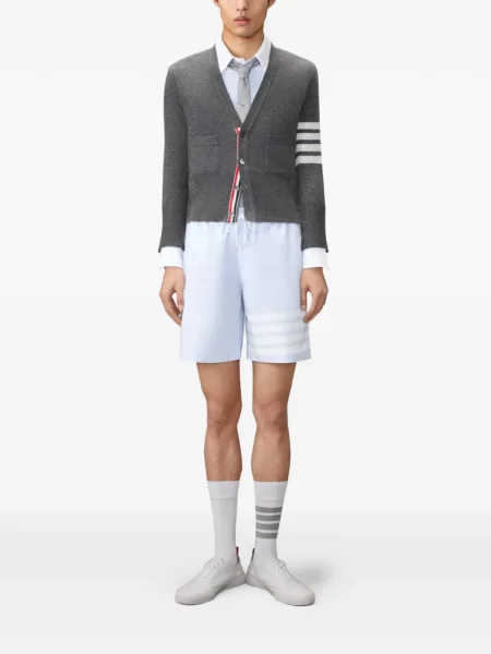Cămașă Thom Browne din țesătură twill albastru