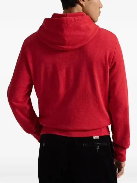 Curea Polo Ralph Lauren cu broderie din fleece cu șireturi albastru