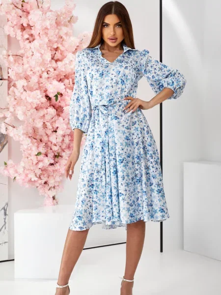 Сукня міді LadyLike блакитний