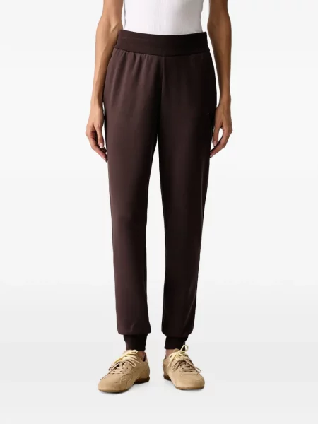Pantaloni Armani Exchange alergare cu autograf maro
