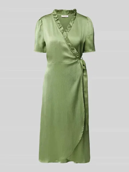 Sukienka midi w kopertowym stylu model ‘Peony’ A-view