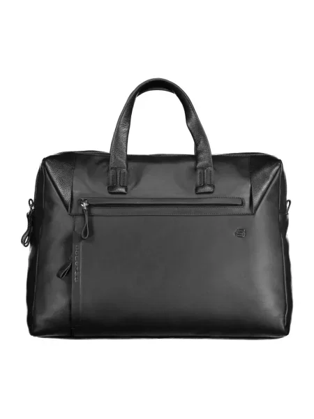 Torba crossbody Piquadro z paskiem czarna