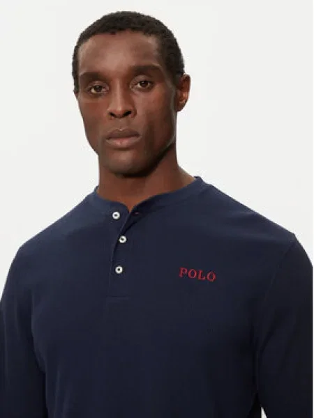 Polokošeľa Ralph Lauren s dlhými rukávmi modrá