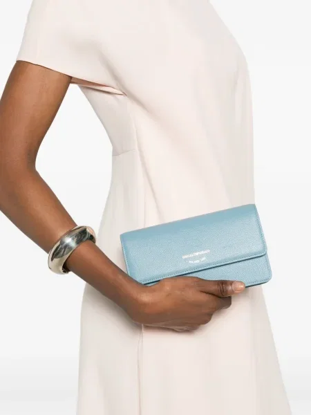 Colier Emporio Armani din piele albastru