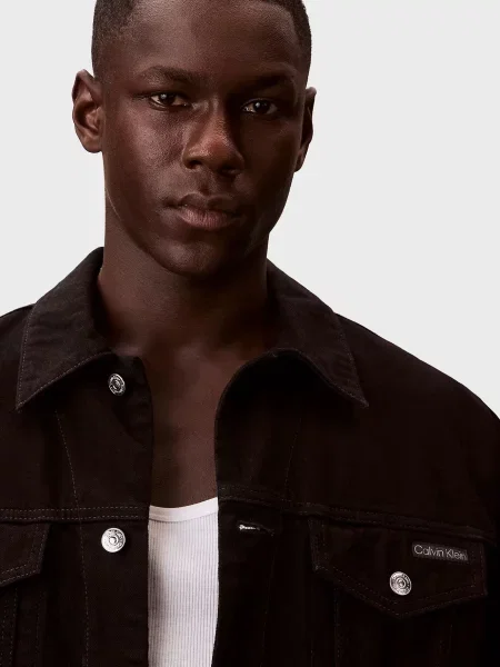 Класична джинсова сорочка Calvin Klein Jeans чорна