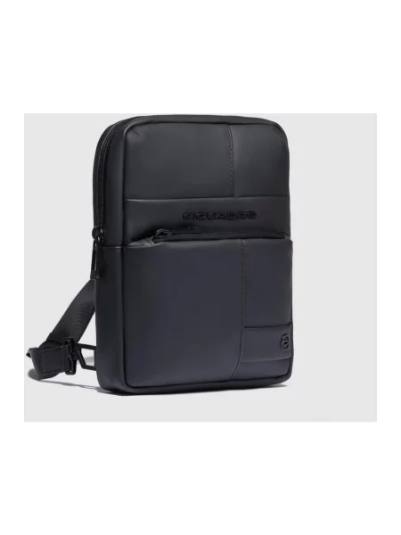Torba crossbody Piquadro skórzana czarna