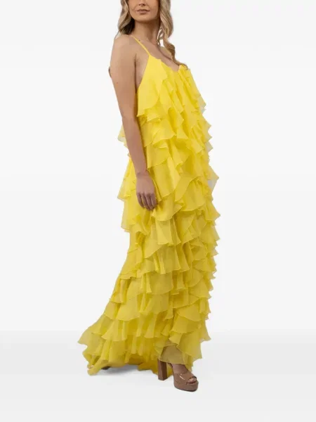 Rochie maxi Monarh cu volane galben