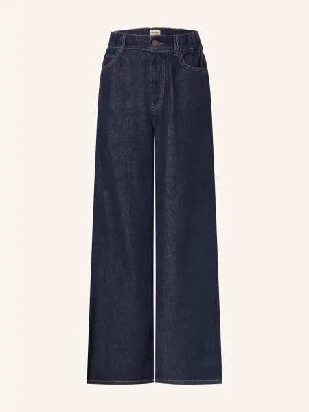 Weekend Max Mara Široké Džíny Zattera navy námořnictvo