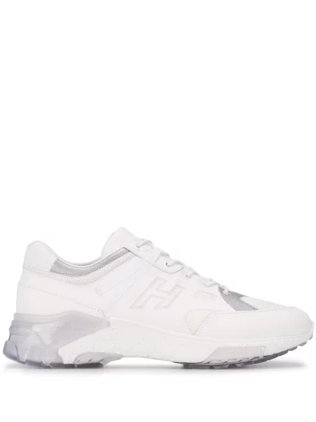 Sneakerși Hogan cu șireturi din dantelă alb