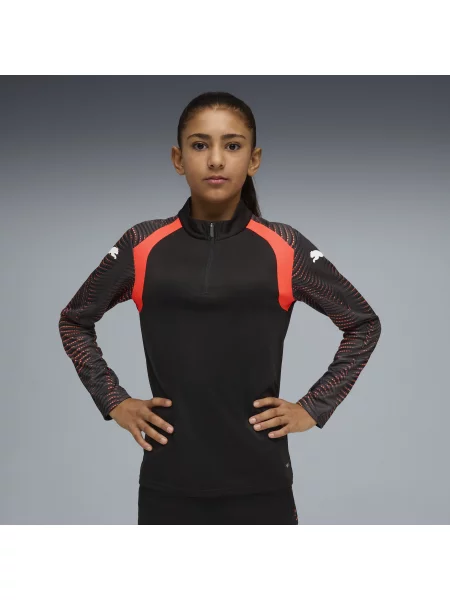 PUMA Młodzieżowa bluza piłkarska individualFINAL z zamkiem Akcesoria czarny