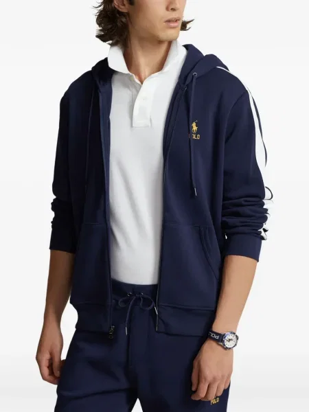 Curea Polo Ralph Lauren tricotate cu autograf cu șireturi albastru