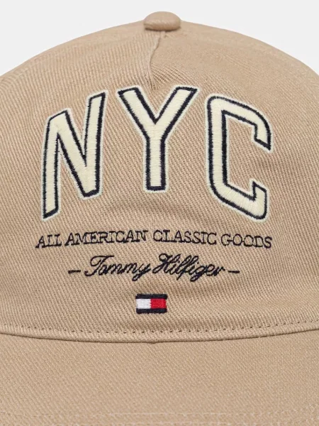 Tommy Hilfiger czapka z daszkiem z aplikacją beżowy