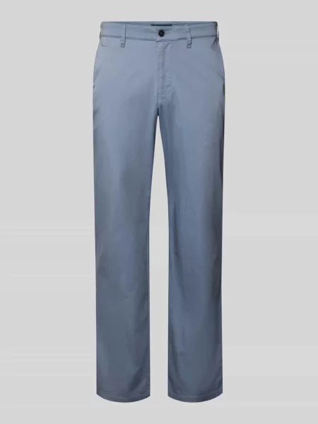 Chinosy o kroju regular fit z bardzo lekkim wykończeniem ultralight Christian Berg Men błękitne