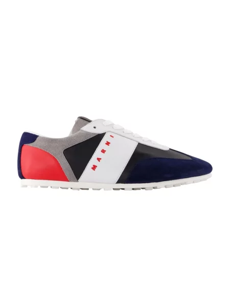 Sneakersy Marni skórzane niebieskie