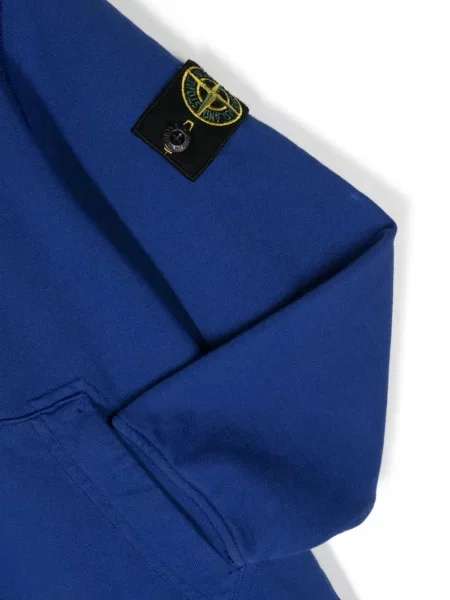 Bluza z kapturem dziecięca Stone Island niebieska