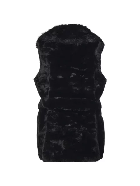 Cu centură vestă V°73 cu blană negru