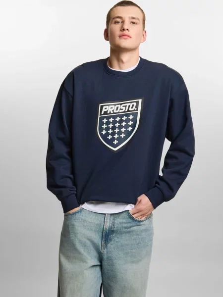 Bluza sportowa Prosto Shield Big bez kaptura niebieska
