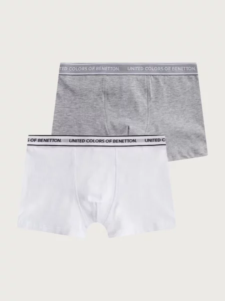 United Colors of Benetton priliehavé boxerky detské s elastanom biela
