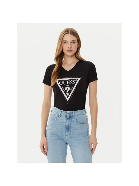 Guess Póló Regular Fit fekete