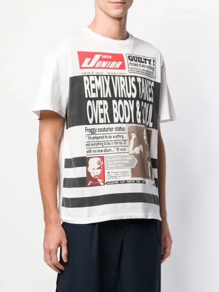 Tričko Jean Paul Gaultier Pre-owned s potiskem bílé