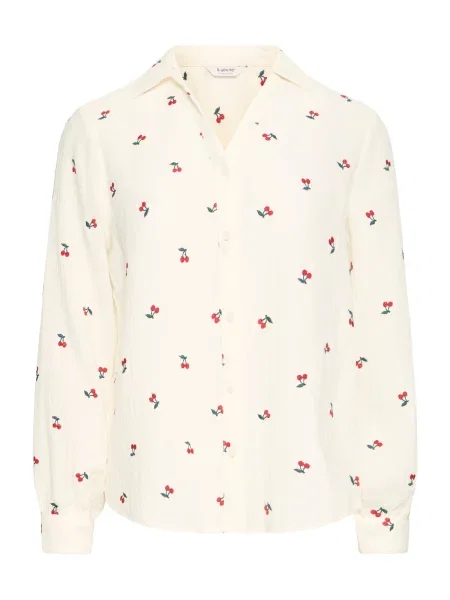 B.young Bluză BYIBERLIN verde smarald / roșu cireș / coajă de ou alb