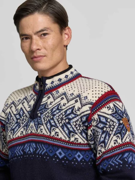 Sweter z wełny w kroju regular fit model Vail' Dale Of Norway granatowy