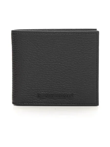 Portfel Emporio Armani skórzany czarny