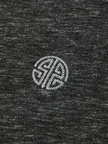 Tricou Shanghai Tang cu broderie gri