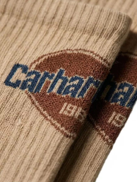 Șosete Carhartt Wip cu autograf maro