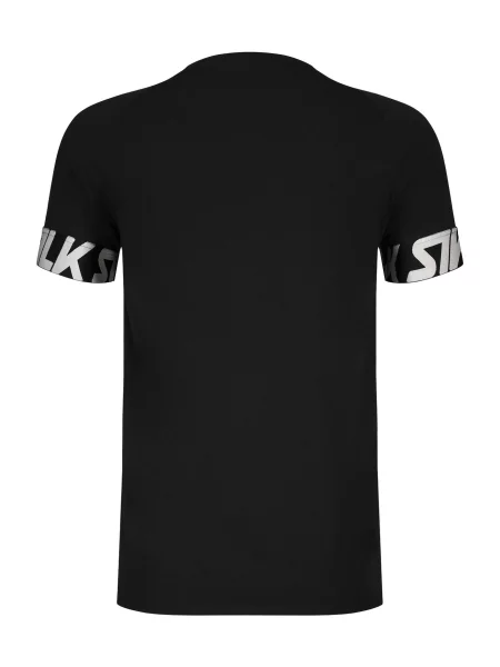 SikSilk Tričko svetlosivá čierna