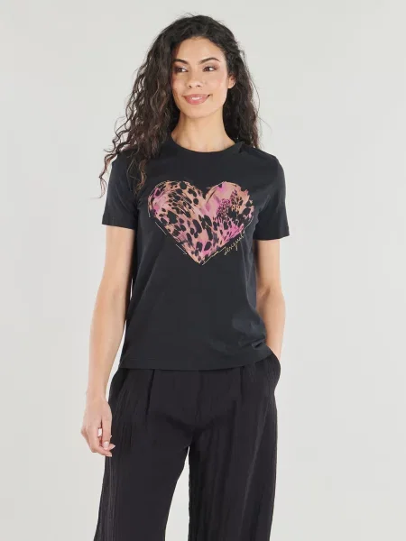 Tricou Desigual cu dungi de tigru negru
