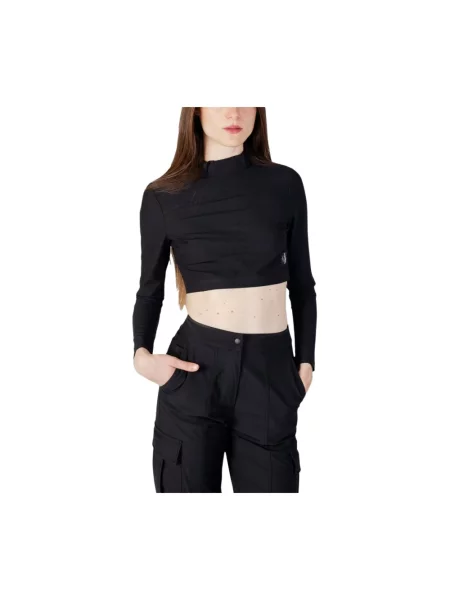 Dzianinowa koszulka Calvin Klein Jeans czarna