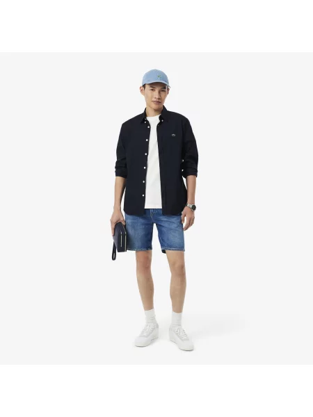 Lacoste T-Shirt Bawelniany Z Tloczonym Logo biały
