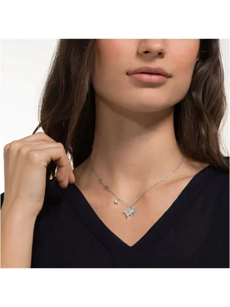 Naszyjnik Swarovski szary