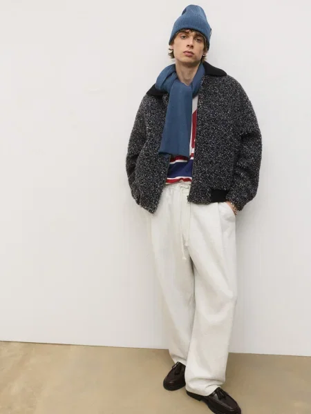 Pull&Bear Fular noapte albastru