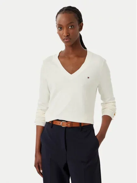 TOMMY HILFIGER Sveter slonová kosť