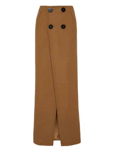 Dzianinowa maksi spódnica maxi Dsquared2 brązowa