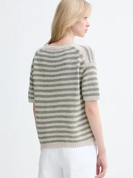 Sweter o kroju loose fit z mieszanki bawełny Marc O'polo zielony