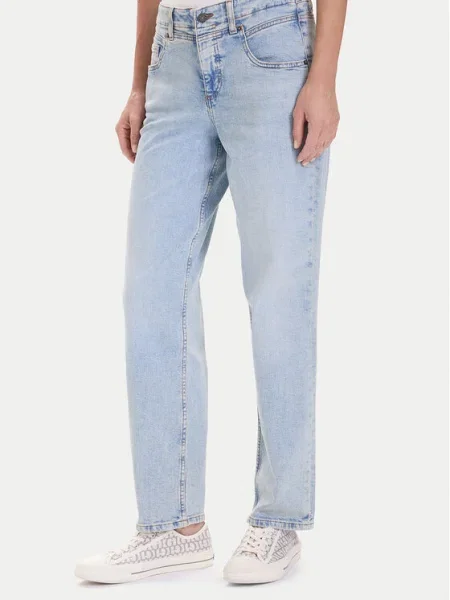 Guess Jeans Blugi Boyfriend Fit albastru