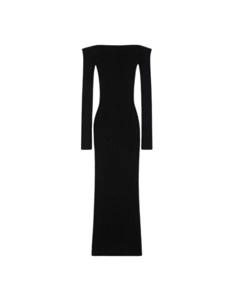 Max Mara Sukienka Z Dzianiny Arnes schwarz czarna