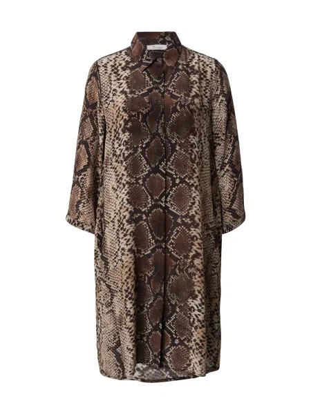 PRINCESS GOES HOLLYWOOD Košulja haljina bež / smeđa / crna bijela