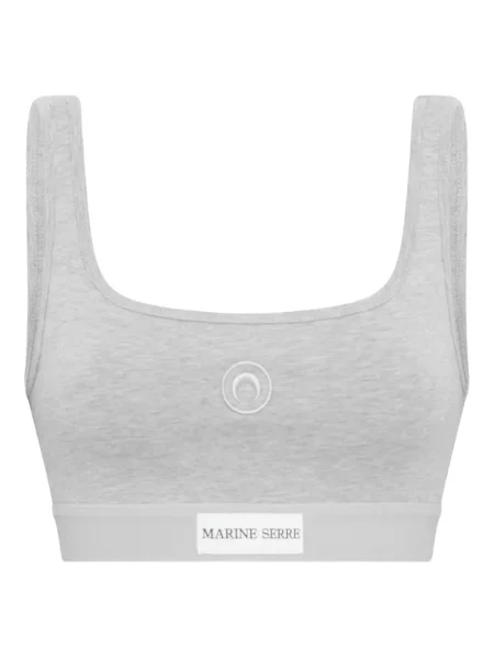 Sutien Marine Serre cu broderie gri