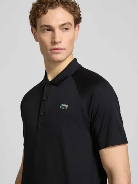 Lacoste Funkcyjna Koszulka Polo schwarz czarne