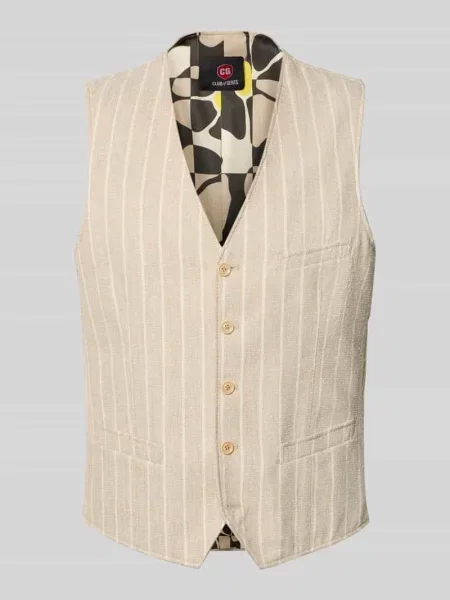 Kamizelka o kroju regular fit z dodatkiem model Morley' Cg - Club Of Gents beżowa