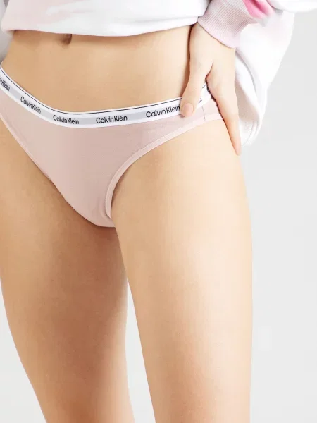 Calvin Klein Underwear Nohavičky pastelovo ružová / čierna biela