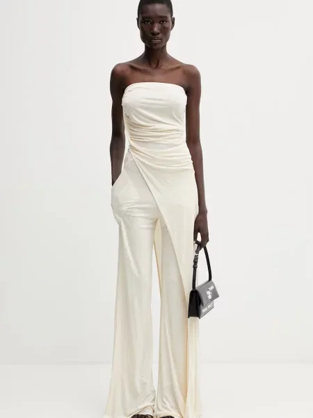 Váll nélküli blúz Rick Owens Lilies bézs