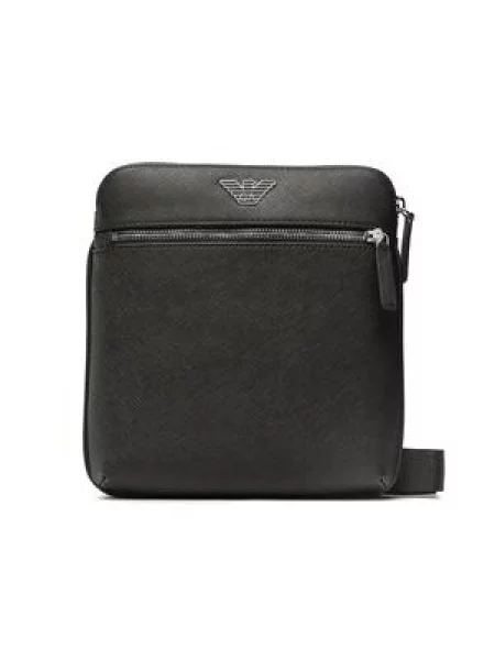 Taška Emporio Armani BUSINESS FLAT MESSENGER BAG černá