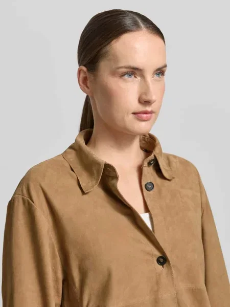 Kurtka skórzana o kroju regular fit z naturalnej skóry Marc O'polo beżowa